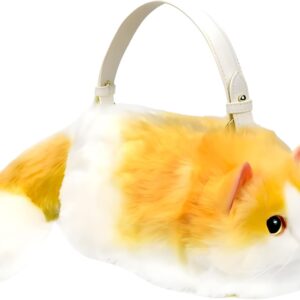 Realistic Handmade Cat Shape Plush Bag, Soft and Cozy Material, Charming Cat Design, Cute and Fun Details